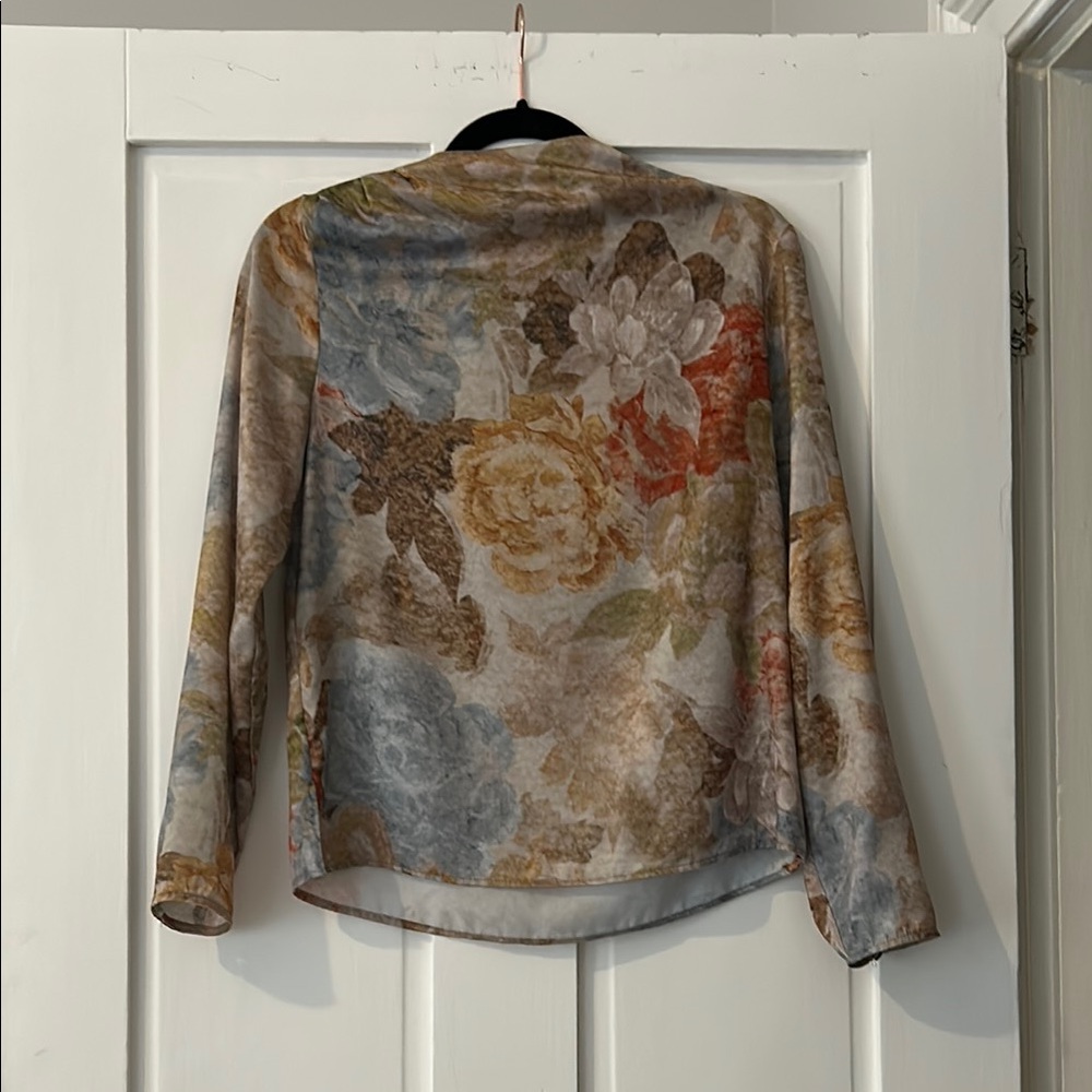 Zara Floral Long Sleeve Blouse